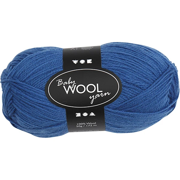 Baby Wool Yarn 100% Merino - Blue (50 g, 172 m)