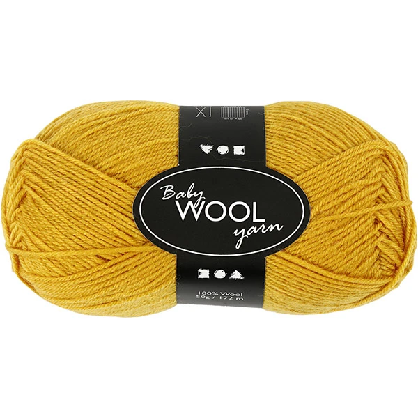 Baby Wool Yarn 100% Merino - yellow (50 g, 172 m)