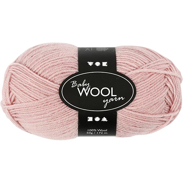 Baby Wool Yarn 100% Merino - Old Pink (50 g, 172 m)