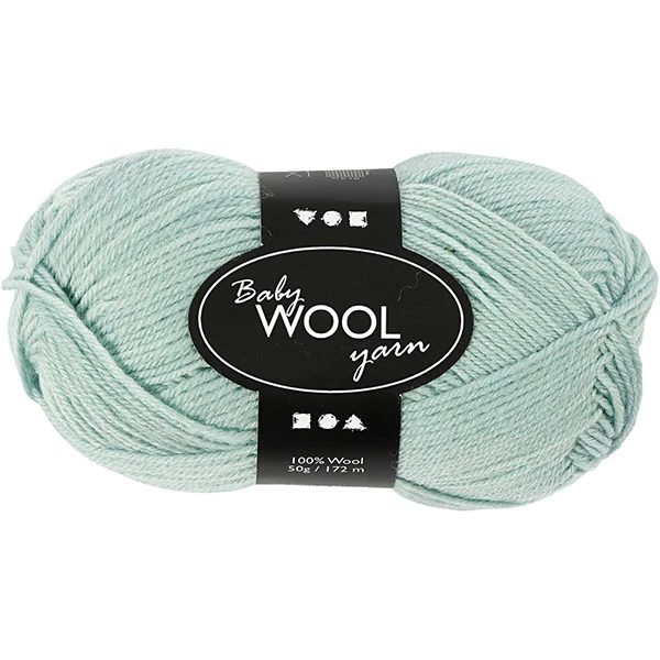 Baby Wool Yarn 100% Merino - Light Green (50 g, 172 m)