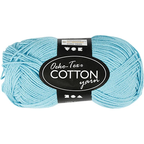 Oeko Tex Cotton Yarn - Turquoise (50 g, 170 m)