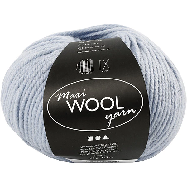 Maxi Wool Yarn - light blue (100 g, 125 m)