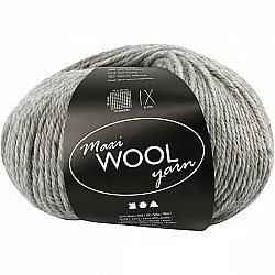 Maxi Wool пряжа — серый микс (100 г, 125 м)