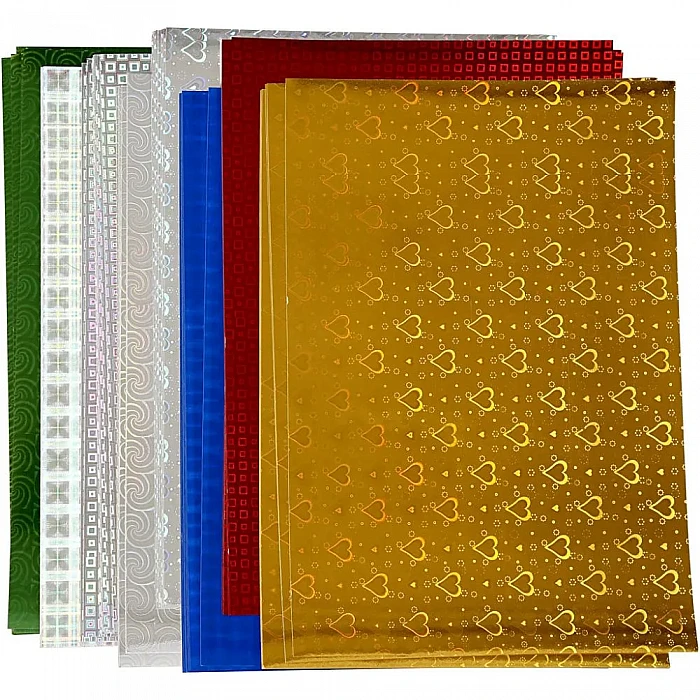 Hologrāfisks papīrs - 8 dizaini (A4, 120g, 80gb)