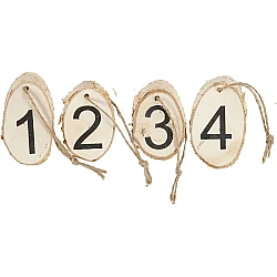 Wooden Discs with Advent Calendar Numbers