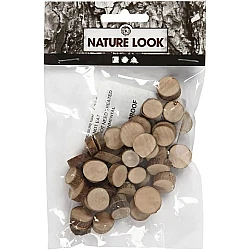Wooden discs (10 x 15 mm, 25 g)
