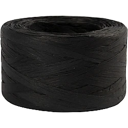 Paper raffia twine - black (100 m)