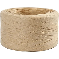 Paper raffia twine - light brown (100m)
