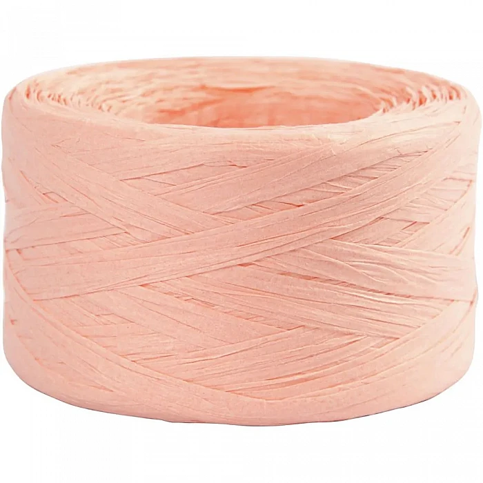 Paper raffia twine - light pink (100 m)