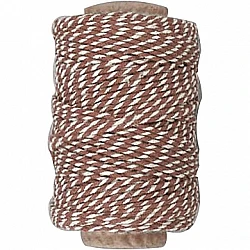 Cotton Twine - Brown/White (50 m)