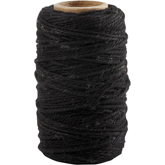 Cotton Twine - Black (50 m)