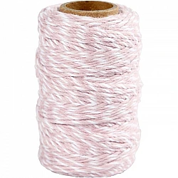 Cotton Twine - White/Pink (50 m)