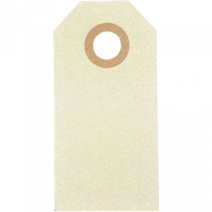 Картонные ярлыки — бежевые (3x6 см, 1000 шт.)