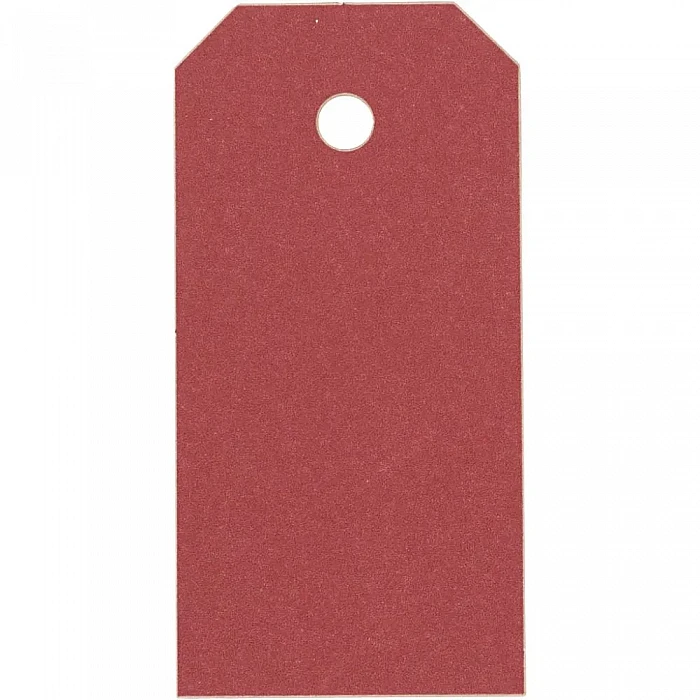 Картонные бирки - красные (4x8 см, 20 шт.)