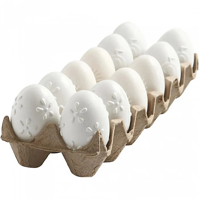 Plastic Eggs - Embossed (12 pcs)