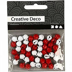Metal Bells - Red, White (50 pcs)
