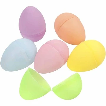 Matte Plastic Eggs (12 pcs, H 6 cm)