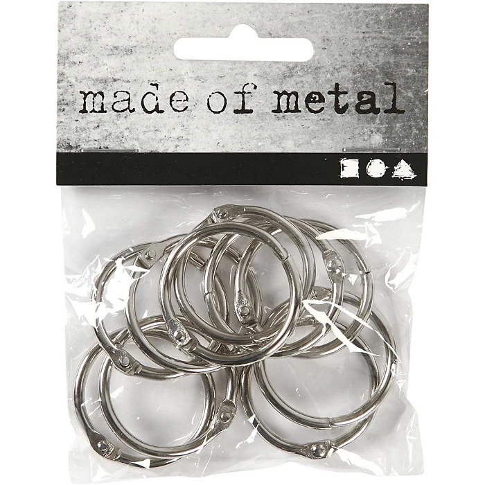Loose-leaf binder rings (D 25 mm, 10 pcs.)