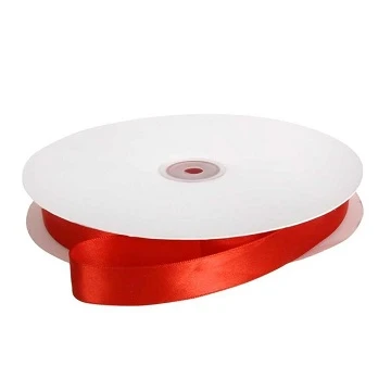 Атласная лента - красная (шир. 19 мм, 100 м)