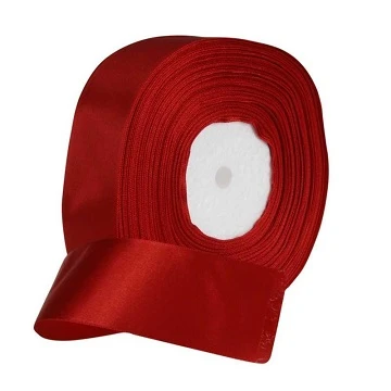 Сатиновая лента - красная (шир. 38 мм, 50 м)