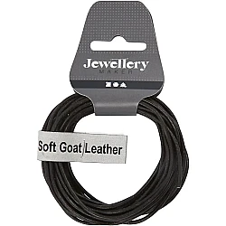 Faux Suede Cord - Black (2mm D, 4m)