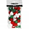 Pom-Pom Mix - Red, Green, White (48 pcs)