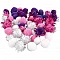 Pom-Pom Mix – Pink, White, Purple