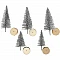 Christmas Tree Ornaments - Silver (5 pcs)