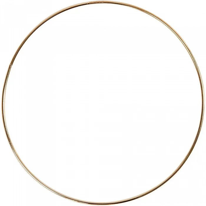 Metal Wire Rings - Gold (Ø 20 cm, 1 pc)