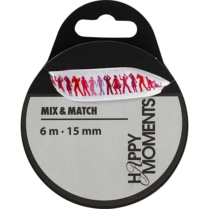 Satin Ribbon with Pattern (15 mm x 6 m)