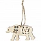 Wooden decoration - polar bear, set of 4