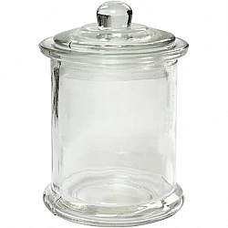 Glass Jar with Lid (D8cm, H14.5cm)