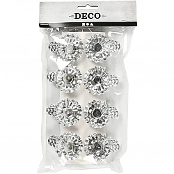 Clip-on Candle Holder - Silver (8 pcs)