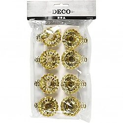 Clip-on Candle Holder - Gold (8 pcs)