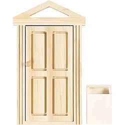 Decorative Wooden Door with Letterbox