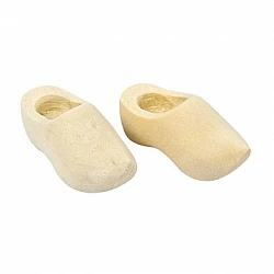 Wooden doll shoes (L 40 mm, 2 pcs.)