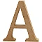 Буква A из древесной стружки (13 см)