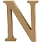 Буква N из древесной стружки (13 см)