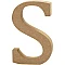 Буква S из древесной фибры (13 см)