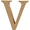 Wood fibre letter V (13 cm)