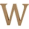 Wooden Letter W (13 cm)