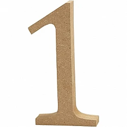 Wooden Digit 1 (13 cm)