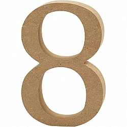 Wooden number 8 MDF (13 cm)