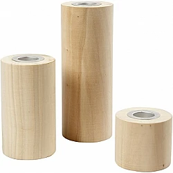 Wooden Candle Holder (Set of 3)
