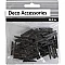 Decorative Wooden Pegs - Black (36 pcs)
