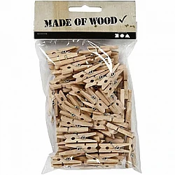 Wooden Clothespins (30 x 3 mm, 30 pcs.)