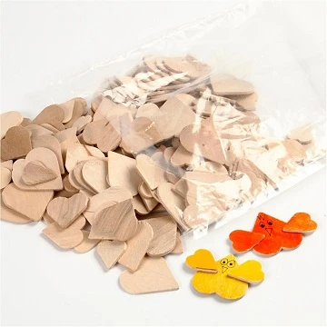 Wooden Heart-Shaped Figures 