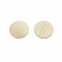 Wood buttons (25 x 5 mm, 15 pcs)