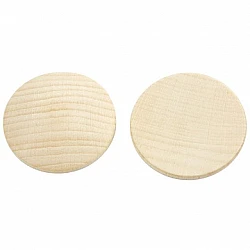 Wooden Buttons (40 x 6 mm, 10 pcs)
