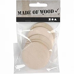Wood Buttons (50 x 10 mm, 5 pcs.)